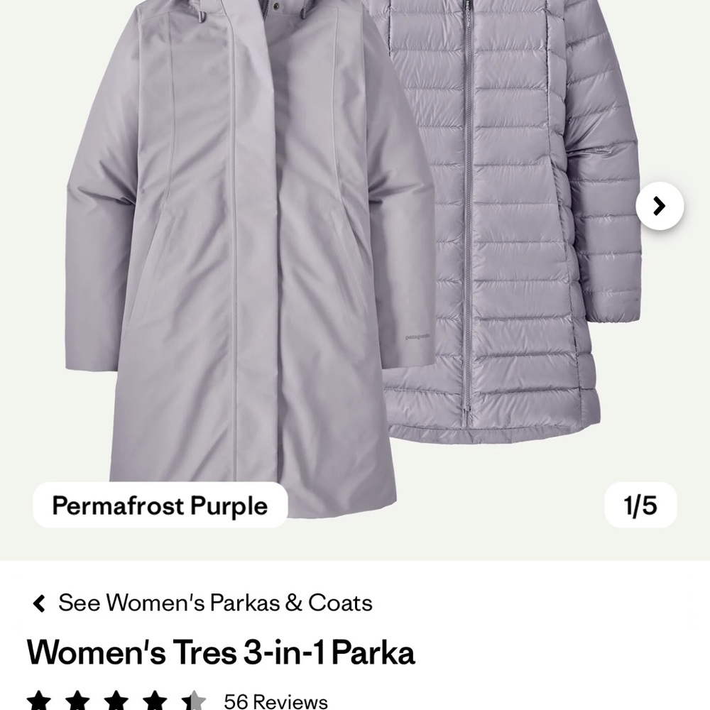 Patagonia Women's Tres 3-in-1 Parka - gray, medium
